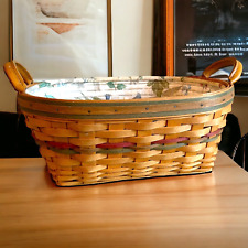 Longaberger 2001 Large Daily Blessings Basket Bontanical Fields Autumn Liner picture