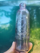 1890s Picture Hutch☆Old Ohio Mineral Water Co. Soda☆ Lavender Pictorial Bottle picture