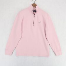 Vineyard Vines 1/4 Zip Pullover Mens Medium Pink Mini Stripe picture