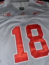 Marvin Harrison Jr Ohio State OSU Alternate Gray Jersey Buckeyes Stitched 18 picture
