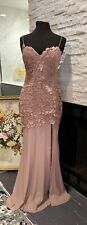Windsor Blush Formal Long Mermaid Gown With Floral Flutted Skirt Size Large picture