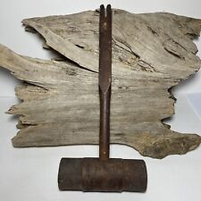 Vintage Antique Tool Wooden Mallet Hammer Rustic Woodworking picture