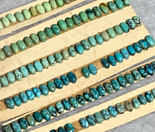 RARE Lot 137 Turquoise Cabs 1940s Natural Unstabilized 100% Pure 3x5mm VTG VHTF picture