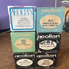 VINTAGE AEOLIAN Player Piano Word Roll Lot of 6 picture