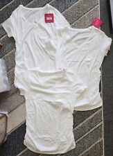Lot of 3 Isabel Maternity Short Sleeve V-Neck Side Shirred Maternity T-Shirt, M picture