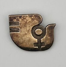 Tiffany Sterling 'Womans Equality Now' Dove Pin Signed Tiffany & Co 1 1/8 x 1 in picture