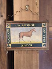 Old Country Primitive Horse Wood Key Hanger 9x6 picture