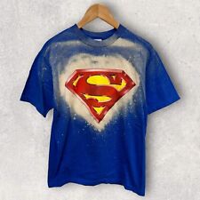 Vintage 1999 Superman Men's Graphic T Shirt Blue Size Medium picture