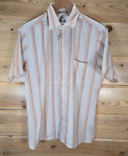 Vintage 70s Spire California Short Sleeve Button Shirt Men Large Stripe picture