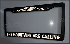 REFLECTIVE THE MOUNTAINS ARE CALLING  License Plate Frame picture