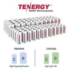 Tenergy PREMIUM CENTURA C & D Size NiMH Rechargeable Batteries Options LOT picture