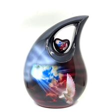 Extra Large Gorgeous Teardrop Red Urns for Ashes Adult Human , Custom Engraving picture