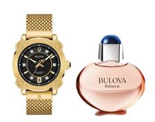 Bulova Women's Precisionist Grammy Diamond Accent Perfume Watch Set 38MM 97P124 picture