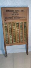 Vintage Columbus Washboard Co BRASS No. 2062 Standard Family Size Washboard picture