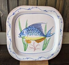 Vietri Italian Pottery Plate w/ Colorful Hand Painted Fish 11