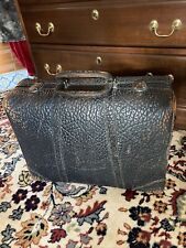 K. Kauffman Antique Top Grain Seal Embossed Bag Leather Sky Chief W/keys picture