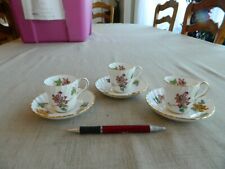Minton Bone China Vermont #S-365 (3) Demitasse Cups & Saucers               15-3 picture