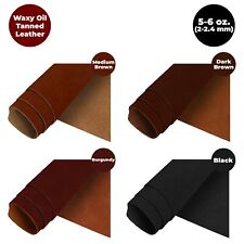 ELW Oil Tanned Waxy Finish Leather 5-6 oz (2-2.4mm) Full Grain Cowhide picture