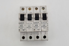 Lot of 4 Sursum	V-EA51 Circuit Breaker 1 Amp 415 VAC 1 Pole DIN Rail Mount Used picture