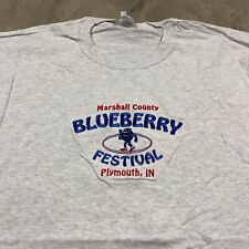 Vintage Blueberry Festival T Shirt XXL Mens 90s Plymouth Indiana Marshall County picture