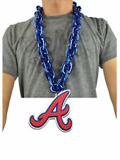 New MLB Atlanta Braves Navy Blue Fan Chain Big Necklace Foam picture