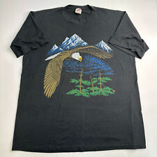 VTG 80s Jerzess Eagle Graphic Print Tee Size XL 46 Single stitch tShirt Mens picture