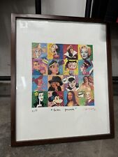 Vintage Nelson De La Nuez ‘Girl Power’ Limited Print Framed And Signed 17x21 picture