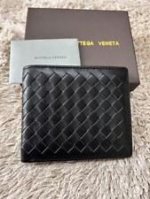 Bottega Veneta Bifold Wallet New and Unused Black Intrecciato Made in Italy Box picture