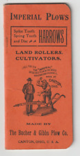 Antique Advertising Notepad Bucher & Gibbs Plow Co. Harrows , Cultivators 1912 picture