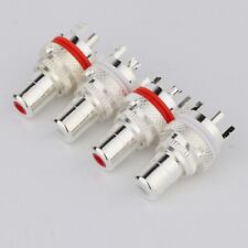 8pcs Silver Plated RCA Socket Phono Chassis Panel RCA Jack Female Connector picture