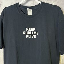 Vintage Keep Sublime Alive T Shirt Mens Large L Black Y2k Band Tee Badfish picture