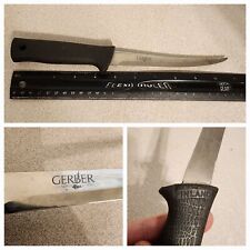 Vtg Gerber Finland Legendary Blades Fillet Knife W/ Black Rubber Handle  picture