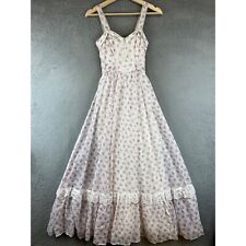 Vintage Jessica McClintock Gunne Sax Maxi Floral Dress 1970s size 3 picture