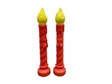 Pair Poloron Blow Mold Decorative Christmas Candles 38” Indoor/Outdoor picture