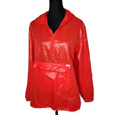 Vintage Wrangler Windbreaker Jacket Womens Large Red Packable Made in USA picture