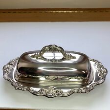 Vintage Gorham Chantilly Silverplate Butter Dish YC1307 with Original Glass Dish picture