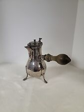 Antique French Chocolatier Chocolate Pot Silver 24 13 Tripod Feet picture