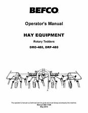 Hay Rotary Tedders Operator Inst Maint & Service Parts Man BEFCO DRO-480 DRP-480 picture