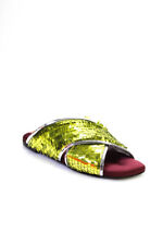 La Double J Womens Holiday Crisscross Sandals - T.Unita Lime Size 36 picture