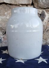 Antique Stoneware Salt Glazed Crock Pottery Hand Thrown 8.5