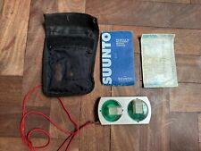 VINTAGE SUUNTO HIKING COMPASS CLINOMETER W/MANUALS & CASE FINLAND MADE picture