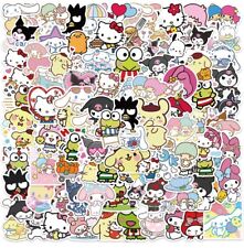 100Pcs Cute Stickers Pack for Kids Kuromi Hello Kitty Stickers Mymelody Cinnamor picture