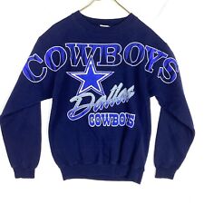 Vintage Dallas Cowboys Sweatshirt Crewneck Medium Blue Nfl Big Spellout picture