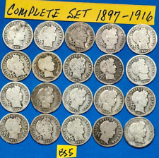 Barber Dimes Complete Set of 20 SILVER DIMES Consecutively Dated 1897-1916 | BS5 picture