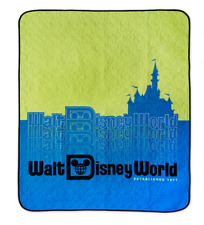 NEW Walt Disney World Parks logo Castle Quilted Throw Picnic Blanket 50
