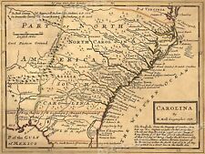 1732 Carolina Historic Old American Map - 20x28 picture