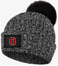 NEW: Love Your Melon Ohio State Buckeyes Black Speckled Pom Knit Beanie picture