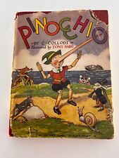 C. Collodi, Pinocchio. Illus. Tony Sarg, 1940. Hardcover Book/DJ. Classic  picture