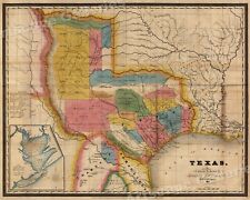 1835 Territory of Texas - Map of Land Grants - 24x30 picture