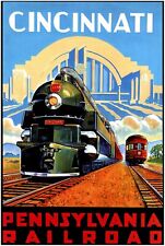 Cincinnati - Pennsylvania Railroad - Travel Poster, Retro Posters, Vintage Print picture